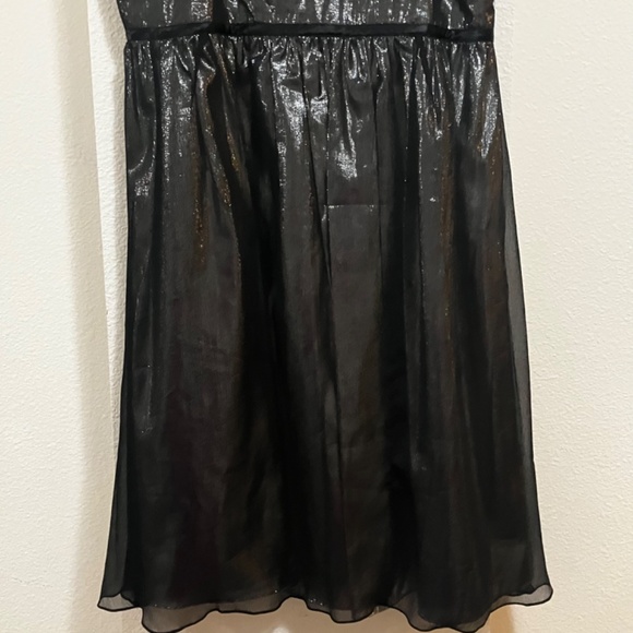 Calvin klein black and metallic silver spaghetti strap dress - Picture 8 of 9